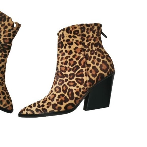 Dolce Vita Women's ISSA Leopard-Print Calf Hair Pointed-Toe Ankle Boots Size 6 - Picture 10 of 13